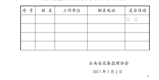 云南省关于举办2017年度设备监理师继续教育培训班的通知